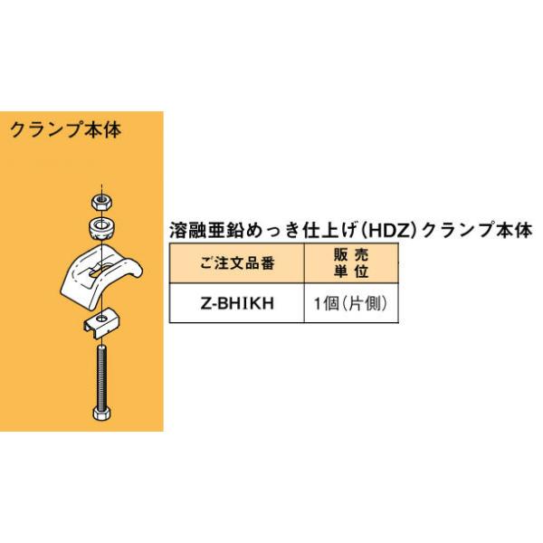 Z-BHIKH ネグロス 吊り金具 吊りボルト用支持金具 クランプ本体(H形鋼 