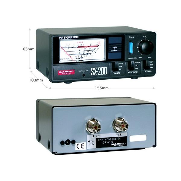 DIAMOND SX−200　SWRパワー計 SX-200 ダイアモンドHF/144MHz帯用SWR＆パワー計 : 長野ハムセンター