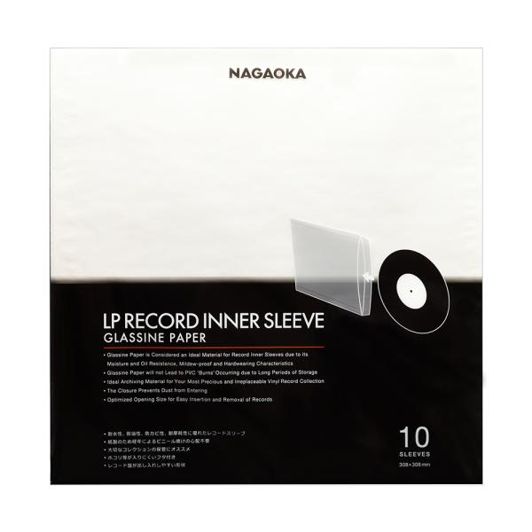 NAGAOKA LPレコードインナースリーブ グラシン紙製　GRS-LP10