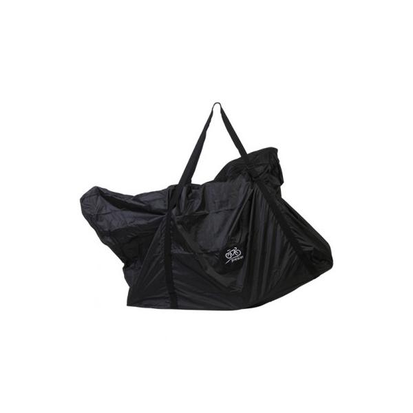 前後ホイールを外すだけの簡単収納。内側にホイールを入れるポケットがあります。丈夫な軽量素材採用。重量：700g※写真の自転車は含まれません。