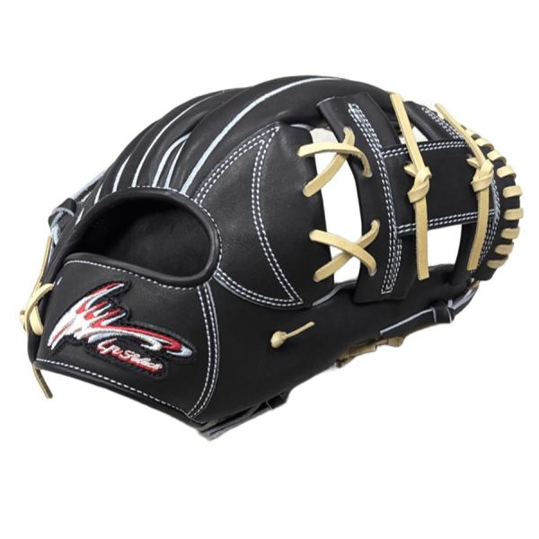 アイピーセレクト 軟式グローブ 内野手 軟式グラブ ブラック×キャメル