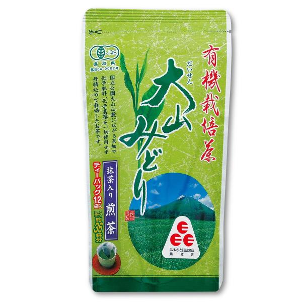 有機栽培 大山みどり ティーバッグ 抹茶入煎茶 12袋入