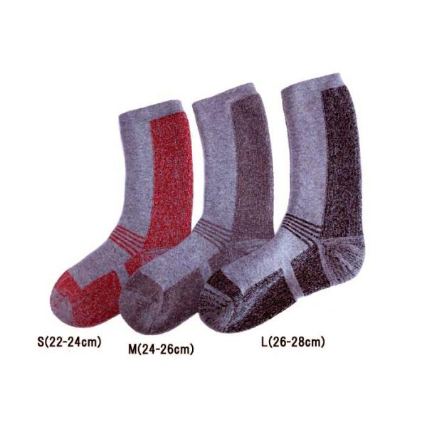 保温性に特化したゴムなし超極厚で長めの防寒用靴下です。ゴムが無くてもかかとを大きくしてずれにくくしています。全体に伸縮糸のポリウレタンを織り込んで足にフィットします。太めの毛糸をパイル編みしたとても暖かい靴下です。寒い時期の家の中や、屋外作...