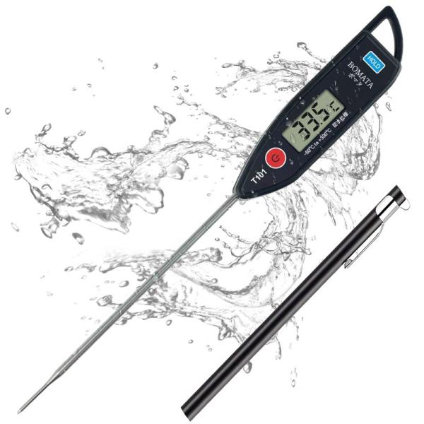 BOMATA 温度計 料理 防水 丸洗い 速読3~6秒 -50~300℃ 水温計