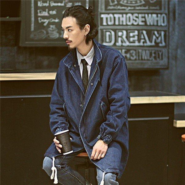 店長おすすめ Gジャン メンズ デニムジャケット ジージャン ジャケット 大きいサイズ コート ロング バイク ブルゾン ヴィンテージ デニム Ldh3267df ナギサショップ 通販 Yahoo ショッピング