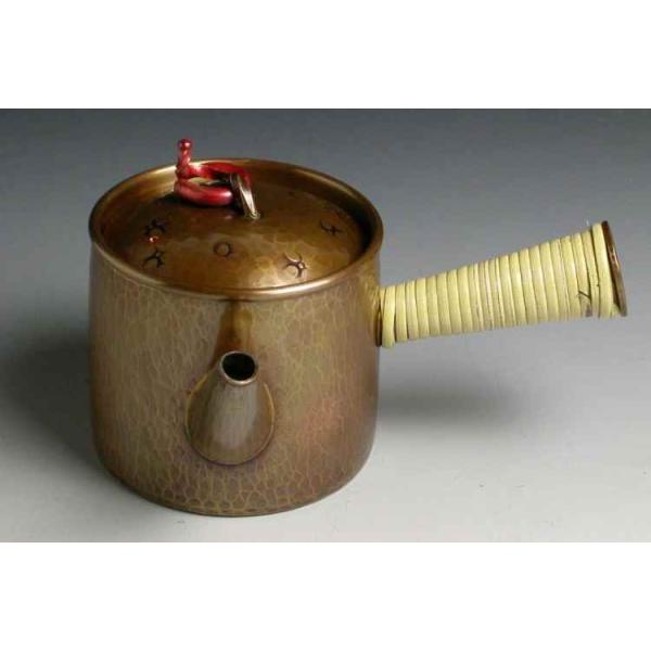 ■希少■純銅　良寛「てまり つきつつ」・飾り皿・急須敷・・煎茶道具・金属工芸 □希少□純銅 良寛「てまり つきつつ」・飾り皿・急須敷・・煎茶