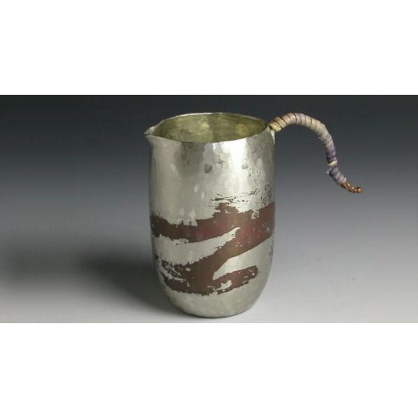 ちろり 銅器 錫被 底丸 茶 小 鎚起工房 清雅堂 酒器 徳利 片口 鍛金