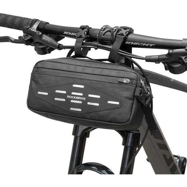 ROCKBROS(ロックブロス)フロントバッグ 自転車 ハンドルバーバッグ 約2L 大容量 収納アクセサリー 日常防水 反射付き サイクリン :20221121075820-00386:和み庵 通販 ROCKBROS(ロックブロス)フロントバッグ フレームバッグ 自転車 ロードバイク 軽量 防水 汎用 ハンドル フレーム サドル バッグ