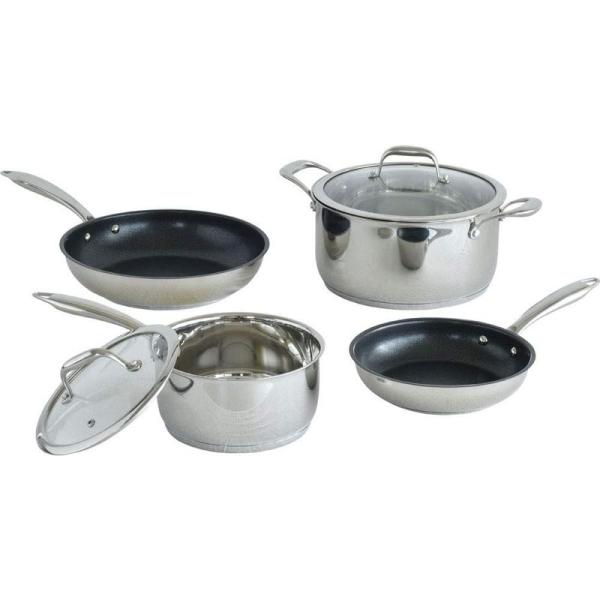 アイリスオーヤマ フライパン 鍋 6点セット 26 20 IH対応 シルバー ステンレス製 3層構造 SPSE6