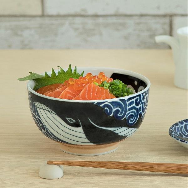 白波くじら　軽量4寸お好み丼 日本製 美濃焼 和食器