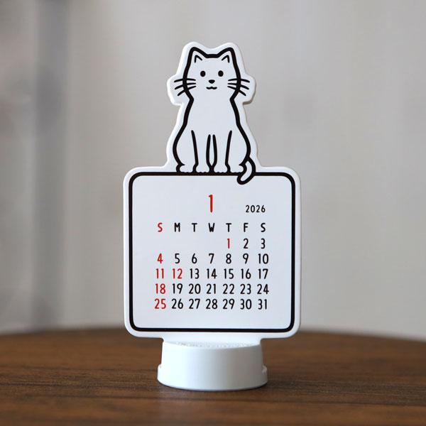 BLINK 2026年版 月ごとにまばたきするカレンダー Noritake ねこ C-1723