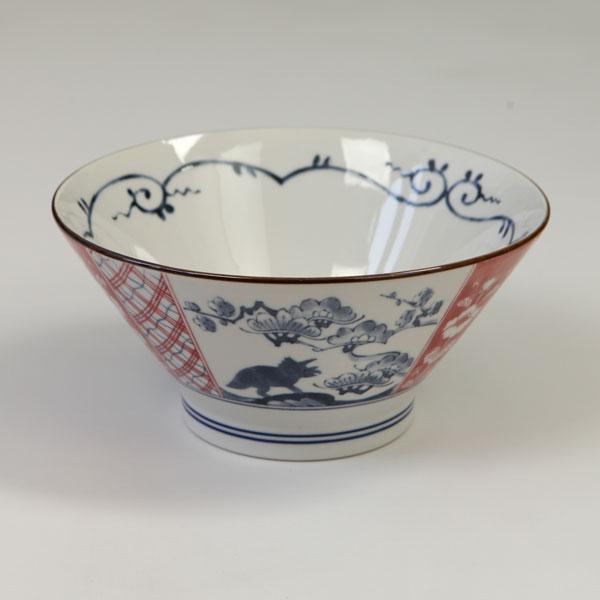 江戸っ子恐竜 良縁竜 反丼 日本製 美濃焼 和食器 どんぶり ラーメン鉢