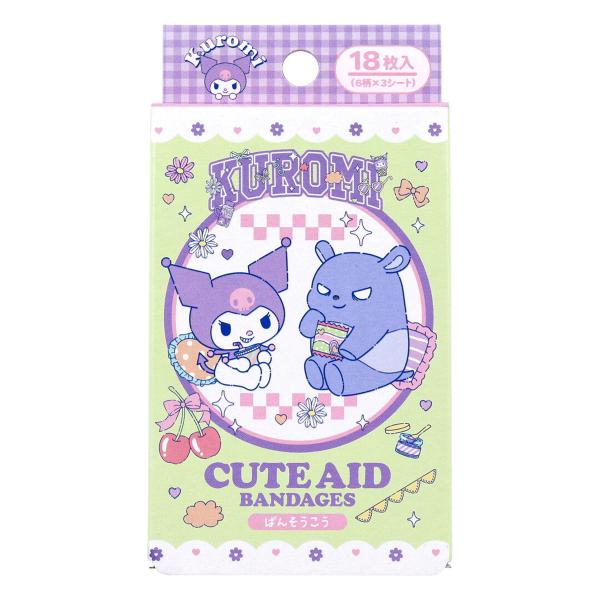 サンタン CUTEAID キャラクター救急絆創膏 ワンダフルワールド2 クロミ 滅菌済 6デザインX3シート 18枚入り X5箱 爆買