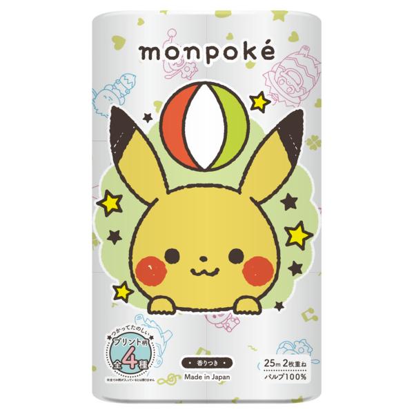 ポケモン　トイレットペーパー　20袋セット キャラクタートイレットペーパー 丸富製紙 モンポケ ダブル25m