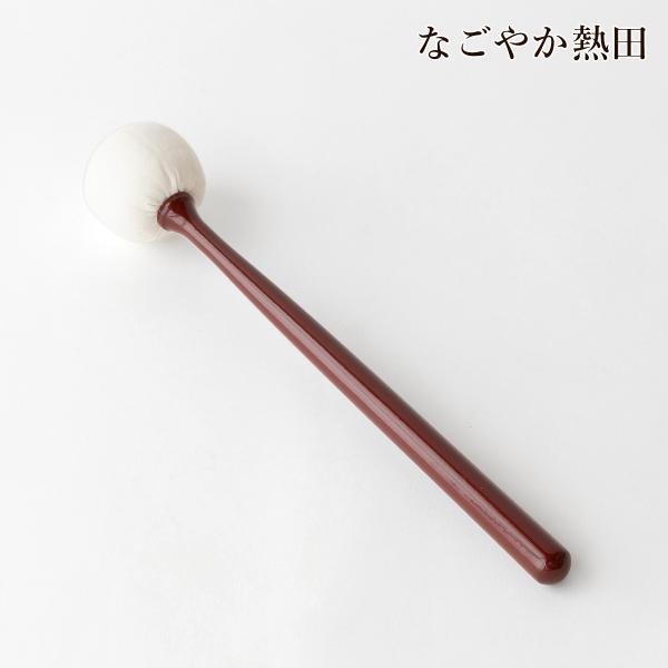 木魚撥 朱塗 皮巻 7号 木製 華やか 31センチ 本格的 撥 ばち 木撥 木魚 鳴らす 棒 スティック お経 お寺 在家 国産 仏壇 仏具