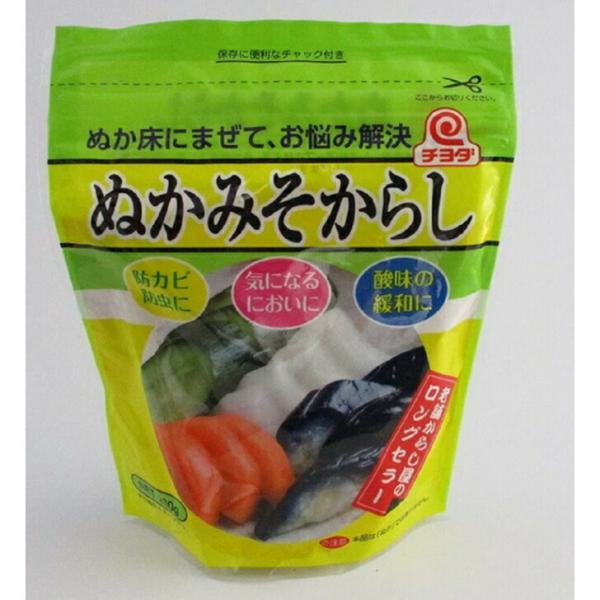 ■名称<ぬか床用からし■原材料名からし(カナダ)、卵殻、陳皮、唐辛子、山椒、(一部に卵を含む)■内容量200g■賞味期限別途商品ラベルに記載■保存方法直射日光を避け、常温で保存してください。■製造者チヨダ