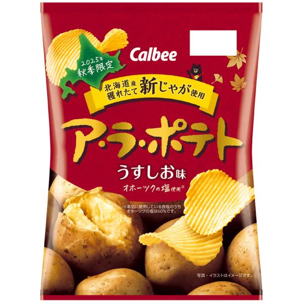 ■名称穫れたてだから　うすしお味■商品紹介秋収穫の北海道産新じゃがのおいしさをしっかりと楽しめる秋限定厚切りポテトチップス。オホーツクの塩を使用したまろやかな塩味です。■原材料・成分じゃがいも（北海道産１００％）、植物油、食塩、砂糖、でん粉...