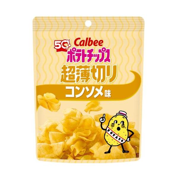 カルビー ポテトチップス超薄切りコンソメ味 40g×12袋