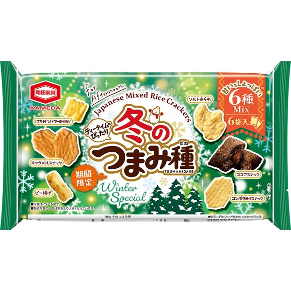 ■商品説明おやつタイムにぴったりな冬限定の甘い×しょっぱい６種MIXの登場です。午後のひとときにぴったりな、冬ならではの組み合わせをお楽しみください 。■原材料植物油脂（国内製造、中国製造）、米粉（うるち米、もち米）、うるち米、でん粉、コー...