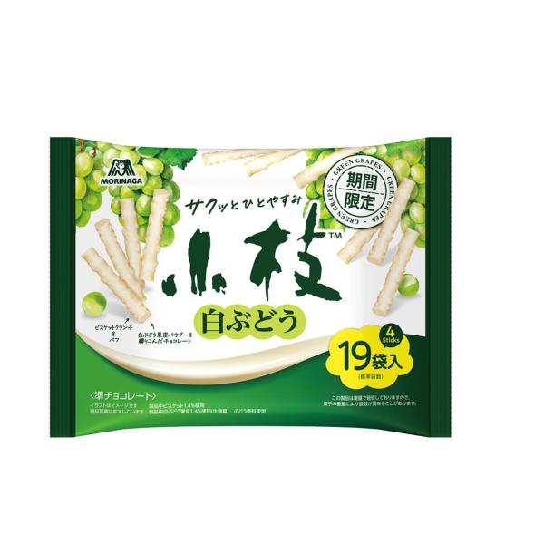 訳あり 森永製菓 小枝＜白ぶどう＞大袋 100g×5袋(賞味期限：2026年7月）（クール便）