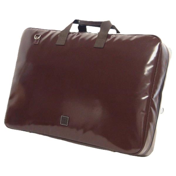 NAHOK（ナホック）ハンドメイド1点もの 3WAY リュック対応 アルトフルートブリーフケースC管＆H管対応｛特大サイズ｝（43cm×62,5cm）「Over the Rainbow/wf」チョコ【ドイツ製完全防水生地×温度調整機能&am...