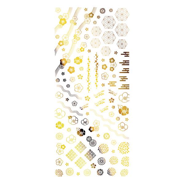 シールのおまけつきtsumekira ツメキラ 箔和柄 ゴールド Sg Hwg 101 ネイルシール 金箔 和柄 成人式 和装 華やか ゴールド Sg Hwg 101 スタジオネイル 通販 Yahoo ショッピング
