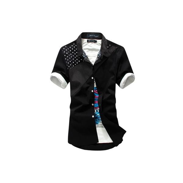 半袖シャツ メンズ おしゃれ 半袖 シャツ 水玉 柄 パッチワーク 襟付き 夏 重ね着 クールビズ サマー 普段着 Buyee Buyee Japanese Proxy Service Buy From Japan Bot Online