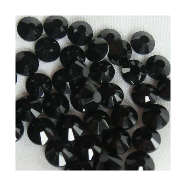 フラット高級ガラスストーン　ジェット【お得グロス売り業務用パック】デコやネイルアートに！硬度、輝き共にスワロフスキーに負けない最上級のガラス製ラインストーンです。ネイル・デコ電アート・グルーデコアクセサリーなど幅広くご利用いただけます。※デ...