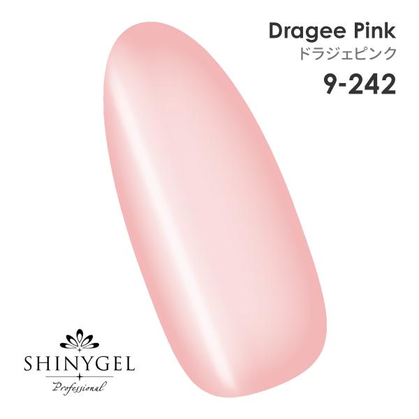 （メール便○）SHINYGEL Professional：カラージェル 9-242／ドラジェピンク 4g （シャイニージェルプロフェッショナル）（JNA検定対応） $