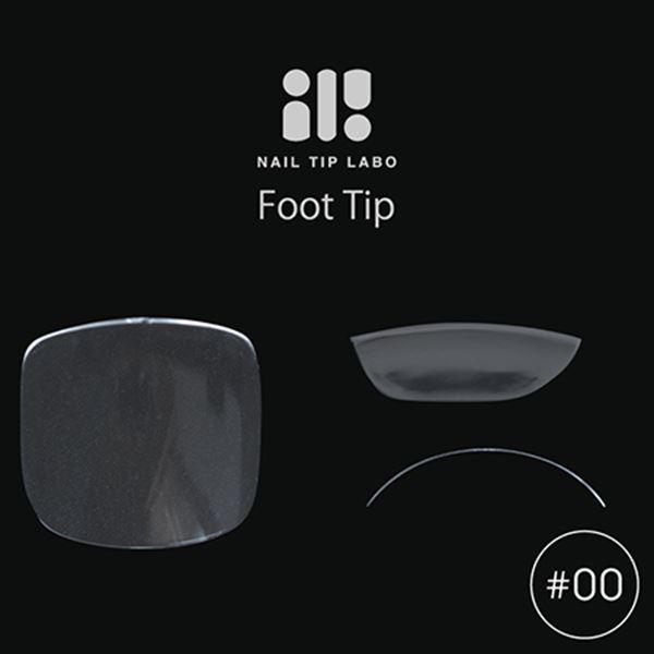 NAIL TIP LABO フットチップ 50枚入り 4種類からご選択 #00-#03 ネイルチップ フット用 クリア 透明 付け爪 つけ爪 フィット感 厚み カーブ 新品 送料無料