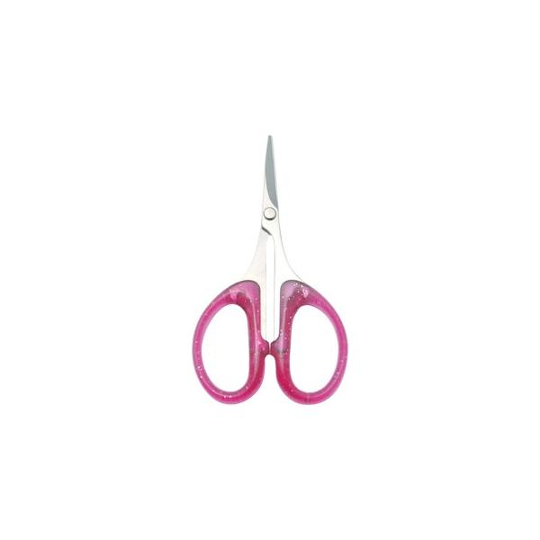 ストレートタイプ。指穴部分が広いので持ちやすく、グリップ部分はネイリストにも大人気のピンクラメで、見た目はもちろん、使い易さも◎です。