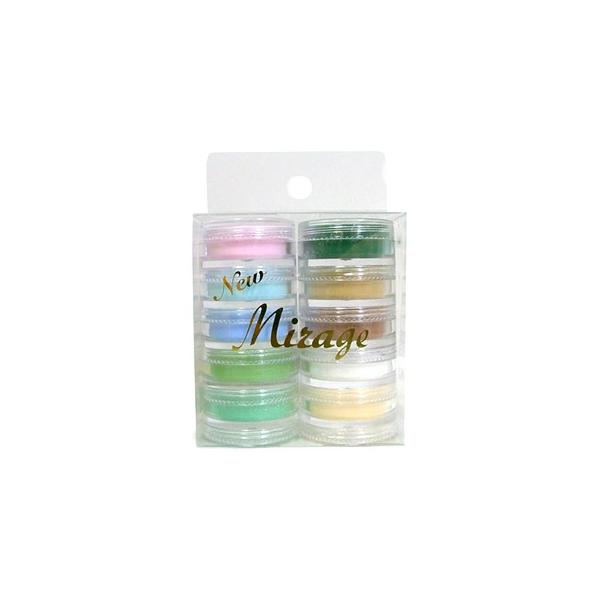 ネイルアクリル ミラージュ Mirage カラーパウダー N／CPN 10色セット