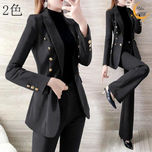 パンツスーツ スーツ レディース セットアップ 長袖 細身 フォーマル スーツ セレモニースーツ 七五三 女性 結婚式 スーツ 通勤 オフィス Mma0010 4themoonshop 通販 Yahoo ショッピング