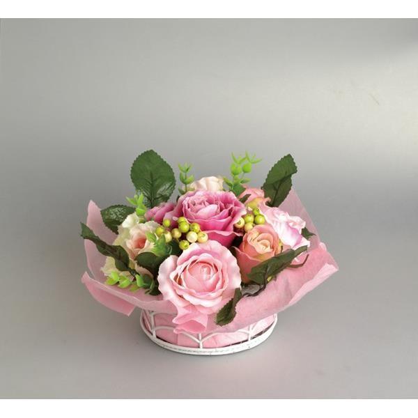 テーブルアレンジフラワー 造花 ピンクローズ 薔薇 バラ アートフラワー テーブルフラワー かわいい ネコポス不可 Buyee Buyee Japanese Proxy Service Buy From Japan Bot Online