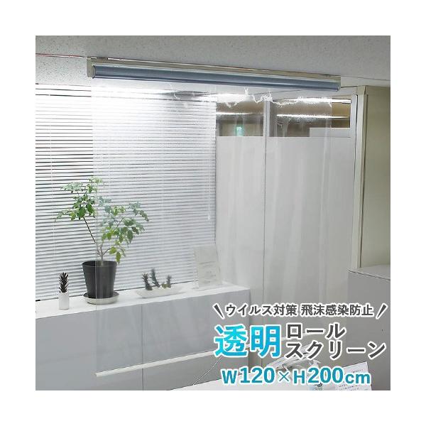 タチカワブラインド　ロールスクリーン FS-RSPケイ 120×200cm 透明 タチカワブラインド 透明シート 透明ロールスクリーン 規格品 幅