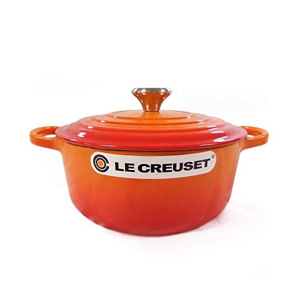 ルクルーゼ 18 Off Le Creuset 両手鍋 シグニチャー ココットロンド ホーロー鍋 0mm cm オレンジ おしゃれ