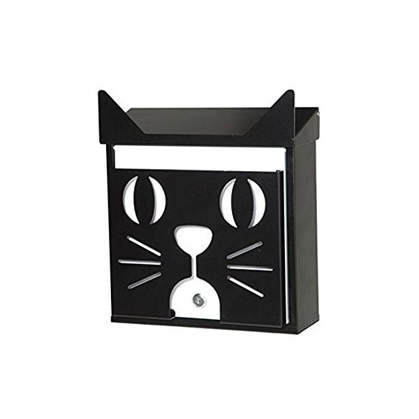 壁掛けポスト キャットフェイス セトクラフト Si 0006 門扉 玄関 住宅設備 ブラック S 0409 ナイーブキャンバス ブラック