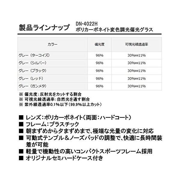 ダイワ Daiwa 釣り 偏光 サングラス Dn 4022h ブラック 6147 変色調光偏光グラス グレー 年間定番