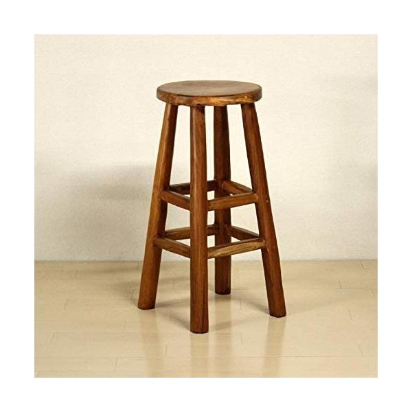 オールドチーク天然無垢材ウッド角スツール二脚セット木製イス花台チェア椅子 オールドチーク天然無垢材丸スツール二脚セット木製椅子花台