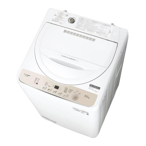 SHARP シャープ ES-GE6H-N 全自動洗濯機 2024年製 洗濯6kg SHARP 穴なし槽シリーズ全自動洗濯機 ES-GE6H-N : 家電通販