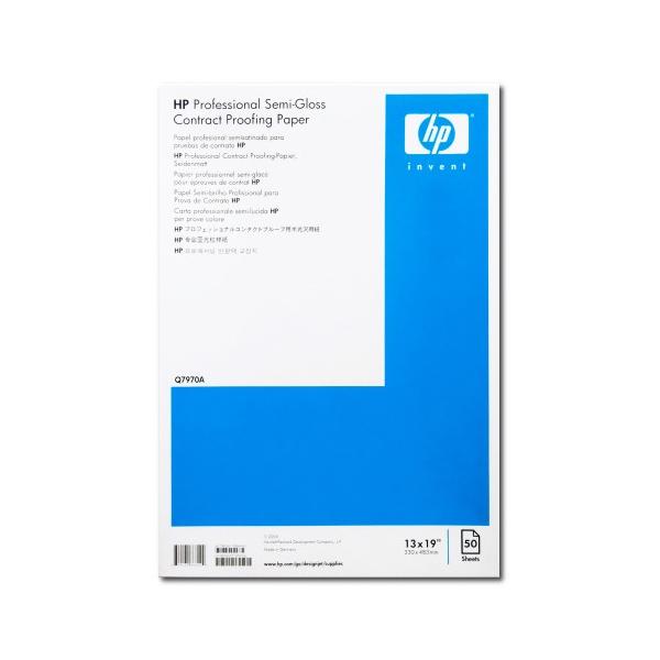 Q7970A HP vtFbViR^Ngv[tpp (Professional Semi-Gloss Contract Proofing Paper) A3+/330 x 483 mm (13 x 19 in) 50