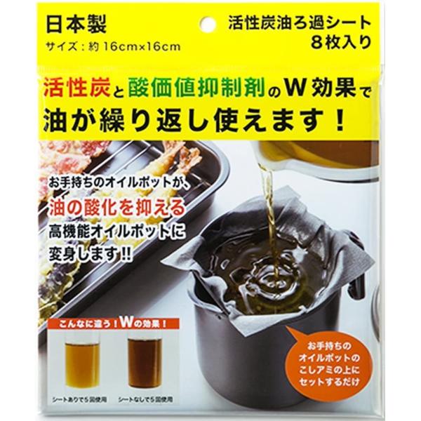 【送料込み】 活性炭　油ろ過シート　16×16cm　８枚入　KRS-8S　高木金属 【日本製】【メール便での発送】  ※代引き不可※同梱不可