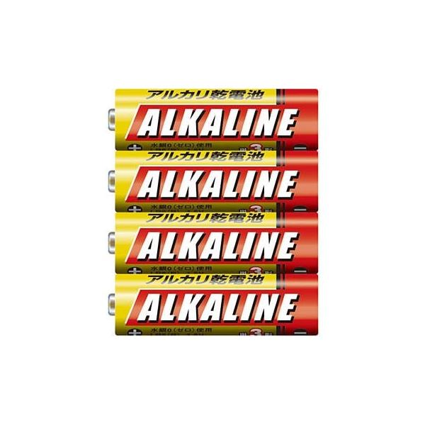 【単三形】 三菱　アルカリ　乾電池　単三　まとめ買い　４個パック×１０ 【計40個セット】 LR6R/4S