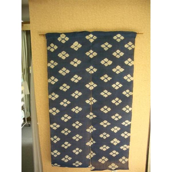新品】武州正藍染 コレクション 手染めのれん85×150cm かすり 新品】武
