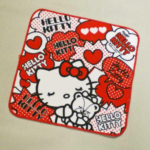サンリオ　SANRIO　ハローキティ　HELLOKITTY　ハンカチ　タオル sanrio（サンリオ） ハローキティハンカチタオル 約20×20cm レッド