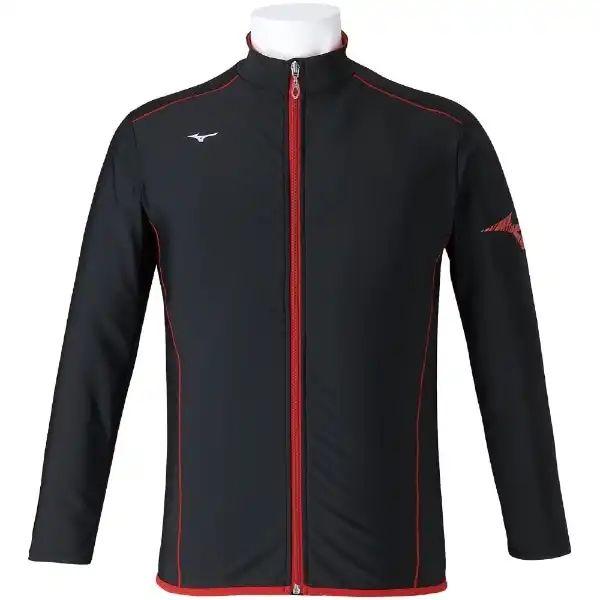 ミズノ MIZUNO ラッシュガード 長袖 ユニセックス N2JCA11096 メンズ 男性用 ブラック×レッド ラッシュガード 水陸両用 UPF50+ UVカット 水着 スイムウエア ネコポス発送