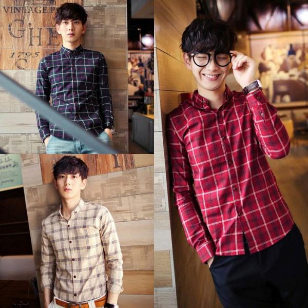 着回し力バツグン 15 春 新作 メンズ 長袖 チェックシャツ ワイシャツ ネイビー レッド ベージュ Buyee Buyee บร การต วกลางจากญ ป น ซ อจากประเทศญ ป น