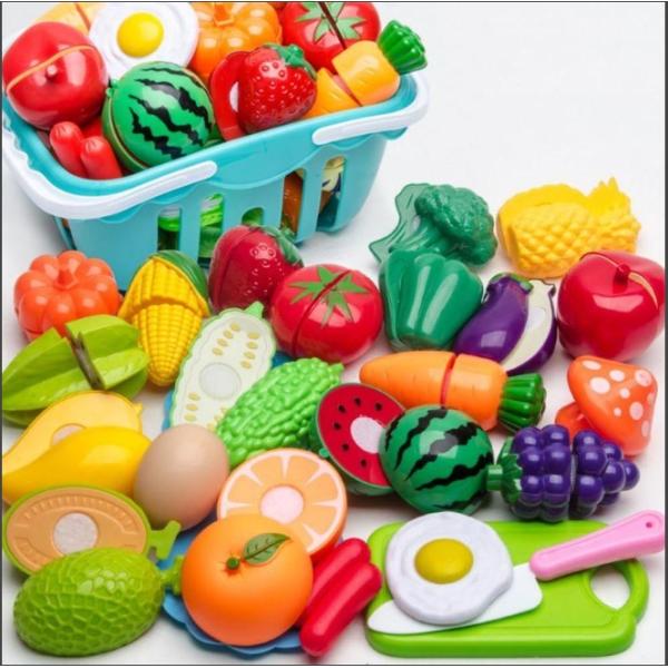 おままごとセット キッチン 知育玩具 食材 野菜 フルーツ 切れる 包丁 まな板