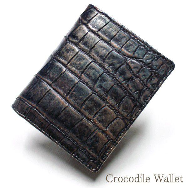 財布 二つ折り財布 折り財布 並行輸入品 無双財布 クロコダイル革 鰐 クロコ レディース財布 送料無料 小銭入れ付 ラグジュアリーレトロ ボックス型 ワニ革 メンズ財布