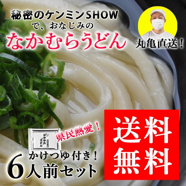 なかむら半生うどん6食かけつゆ付き!送料無料! :udnfset006:なかむらうどん 通販 スープ付うどん 4人前